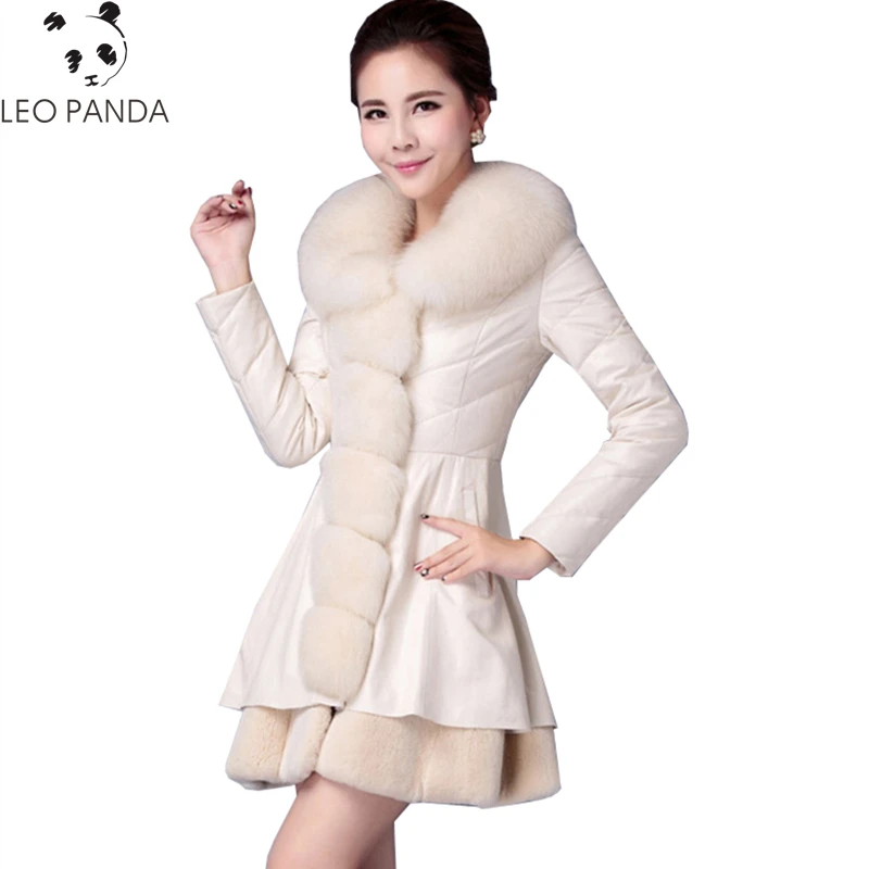 Размера плюс куртка с искусственным мехом зимняя женская обувь со вставками из