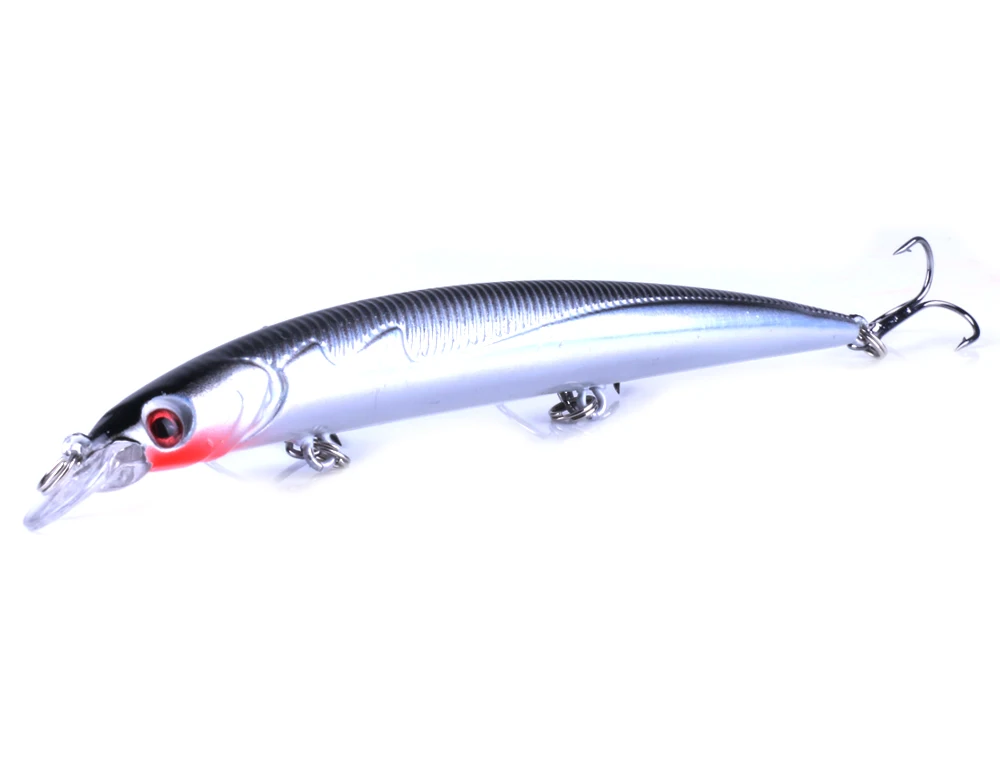 

hengjia 2018 New BAIT MI109 Floating Minnow Bass Pike Hard Fishing Lure With Ball 6# Hooks peche isca artificial