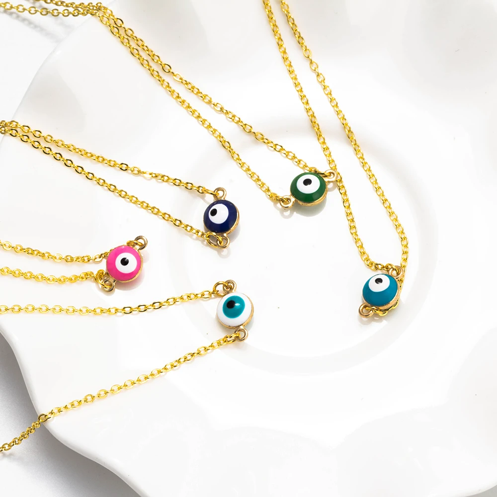 MEIBEADS модные бусы со сглаза ключичные ожерелья с цепочкой яркие для женщин