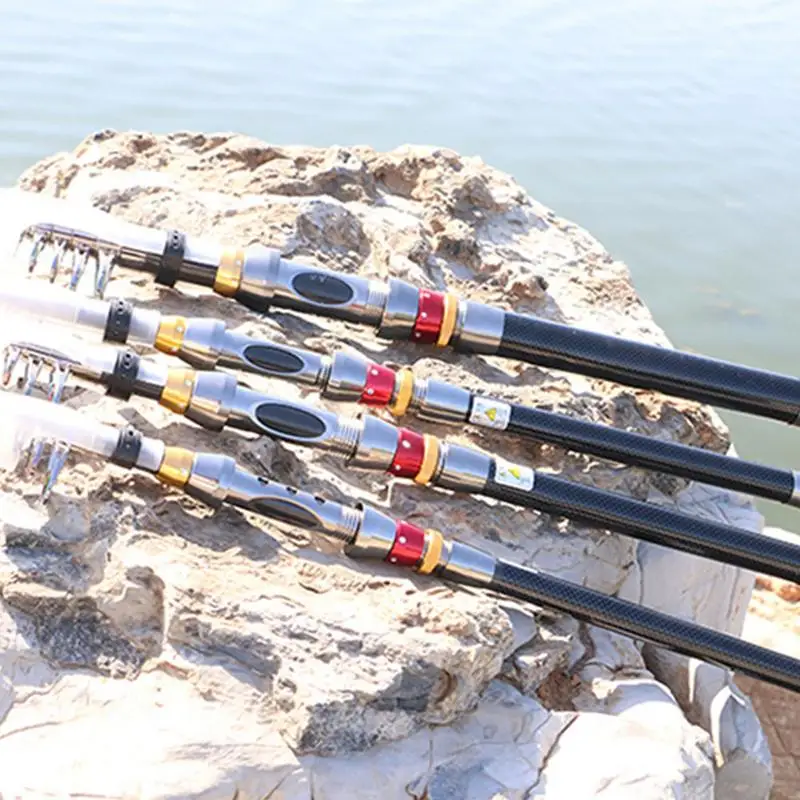 

Telescopic Fishing Rod Portable Carbon Fiber Spinning Fishing Pole For Carp Fishing Comfortable Non-slip Strong Pulling Force