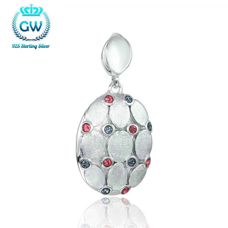 Матовая круглая подвеска из стерлингового серебра цветные Подвески с