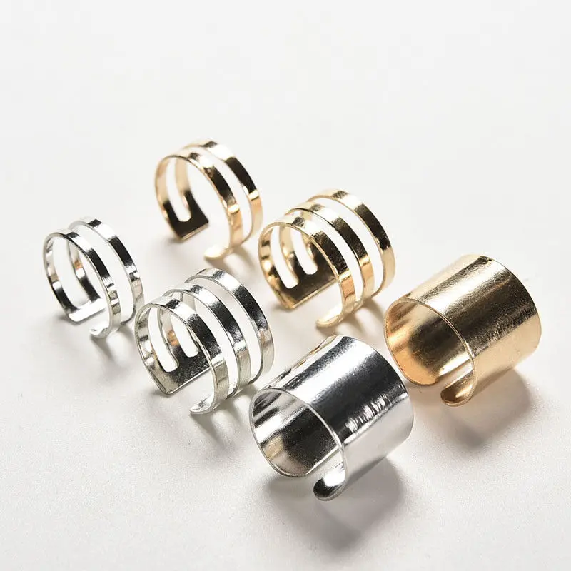 Трендовые кольца модные верхние на пальце над кончиком средней длины Открытое