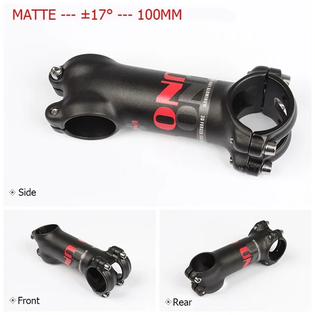 UNO MTB дорожный велосипед стволовых 7 17 градусов матовая 60/70/80/90/100/110 /120/130 мм алюминиевый сплав хомут горный велосипед стволовых - Цвет: 17 degree matte 100