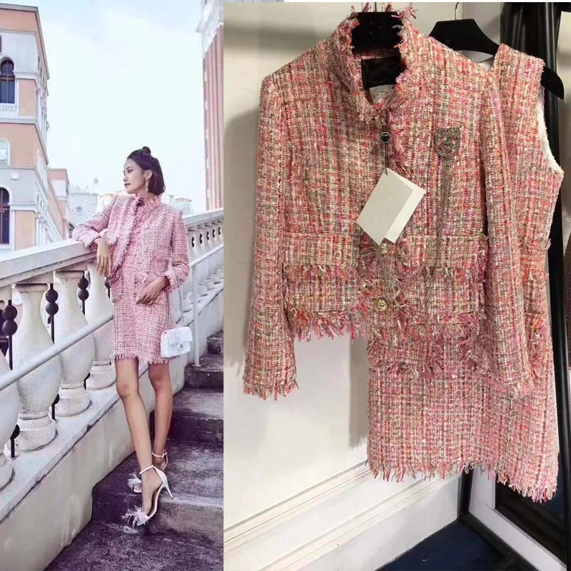 Женские комплекты 2018 Новинка супер красивый комплект из двух предметов Пальто и
