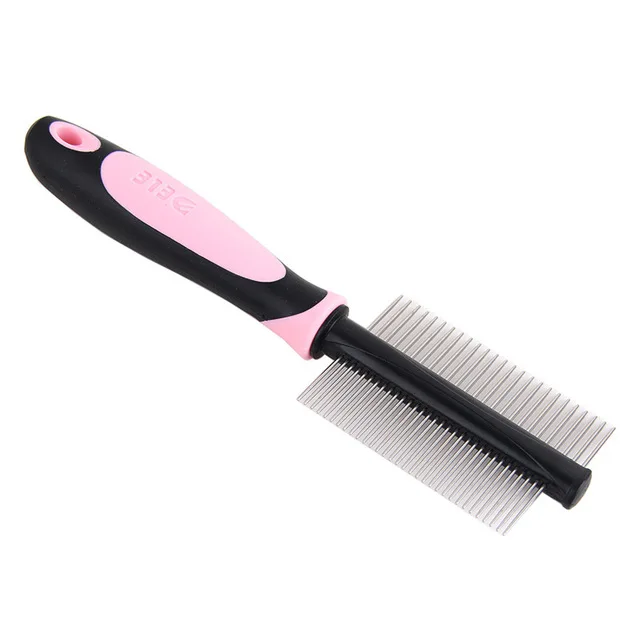 DELE Pet Уход за лошадьми Brush Tool собак кошек, связок и спутанные волосы резак грабли удаления гребень женихов инструменты - Цвет: Pink