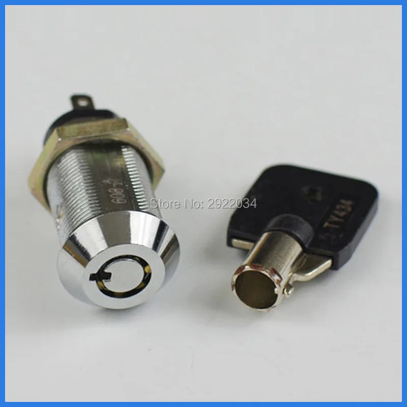 

RayLock pack of 10 one key pull 2 flat plug tubular key switch lock for gambling machines