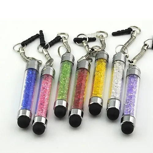 100 шт./лот роскошный емкостный стилус для сенсорного экрана со стразами шариковая