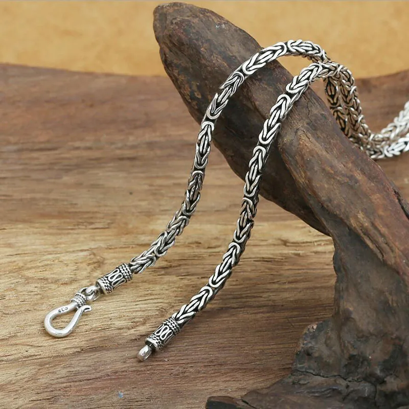 Женское и мужское ожерелье из серебра 100% пробы G19|chain necklace|silver chain necklacenecklace women |