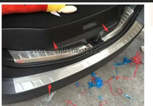 

Rear Bumper Protector Tail Tailgate Trunk Guard Sill Plate Scuff Trim Cover For Toyota RAV4 2014 2015
