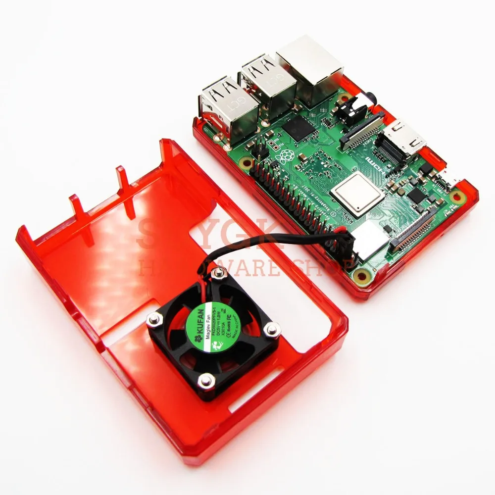 Raspberry PI 3 Model B + plus прозрачный красный корпус коробка для 2 PI3 Модель 3B | Компьютеры и