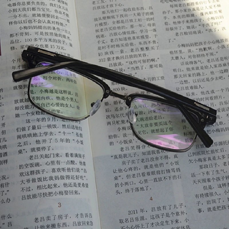 2018 модные очки для близорукости большая оправа благородная металлическая PC
