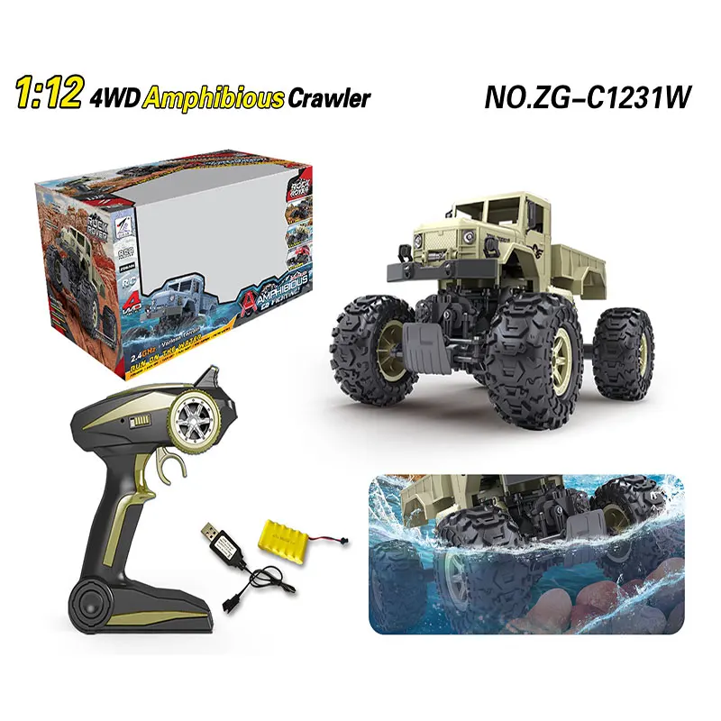 RC гусеничный внедорожный восхождение автомобиля ZG C1231W 1:12 4WD автомобиль амфибия 2