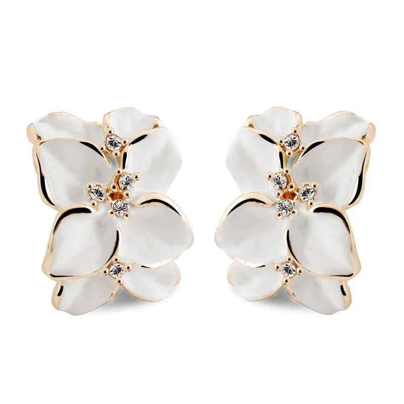 Женские серьги клипсы с австрийским кристаллом|clip on earrings|clip onearring clip |