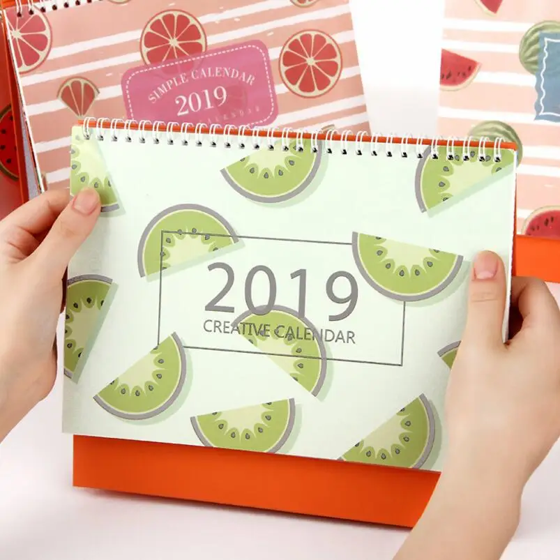 2019 мультфильм фрукт Киви/арбуз большая Милая настольная бумага календарь