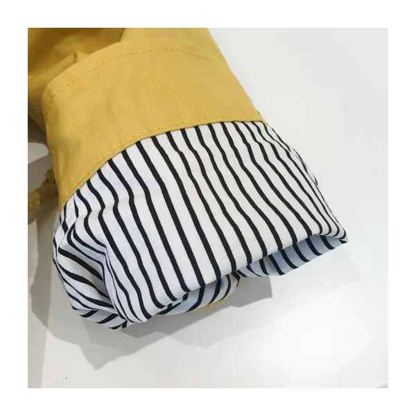 WLG/весенние модные куртки для девочек Желтые пальто с капюшоном и длинными