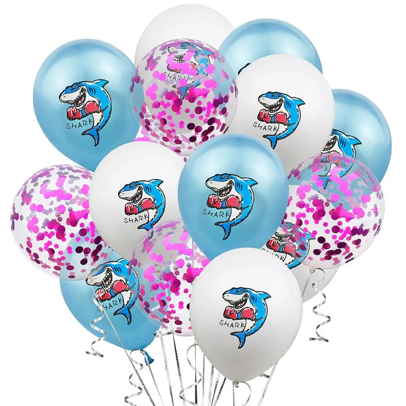 Тема акулы украшение для вечеринки день рождения воздушный шар сделай сам дня