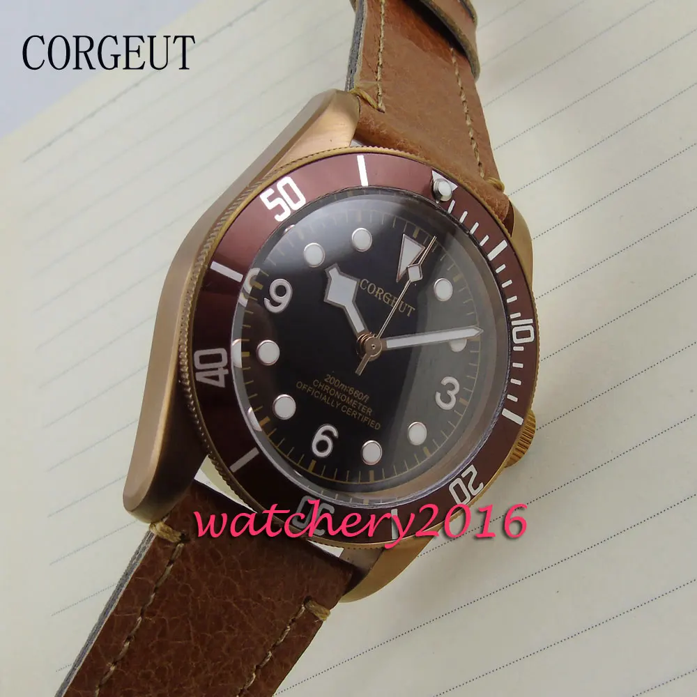 Мужские наручные часы miyota роскошный брендовый чехол с бронзовым покрытием и