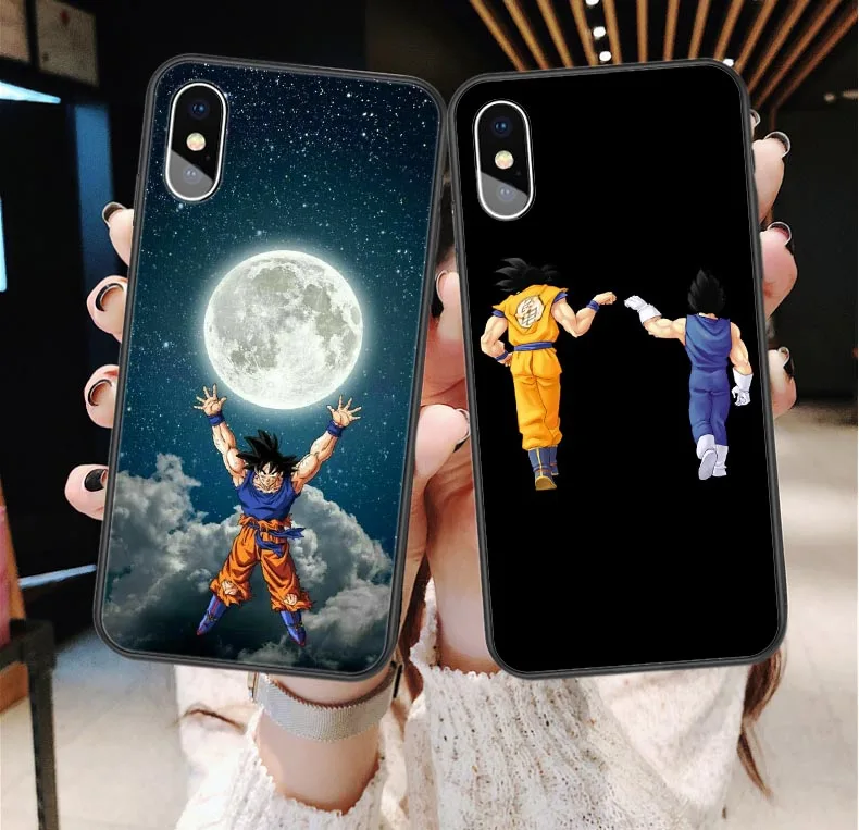 Dragon Ball Z Super DBZ Goku черный чехол для iPhone X XR XS MAX 8 Plus 7 6 6s plus 5S SE телефона мягкий ТПУ