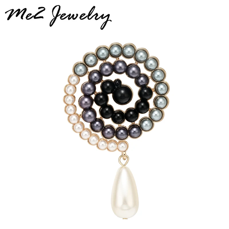 Модные спиральные жемчужные броши Женская Брошь с кристаллами заколки для шляп