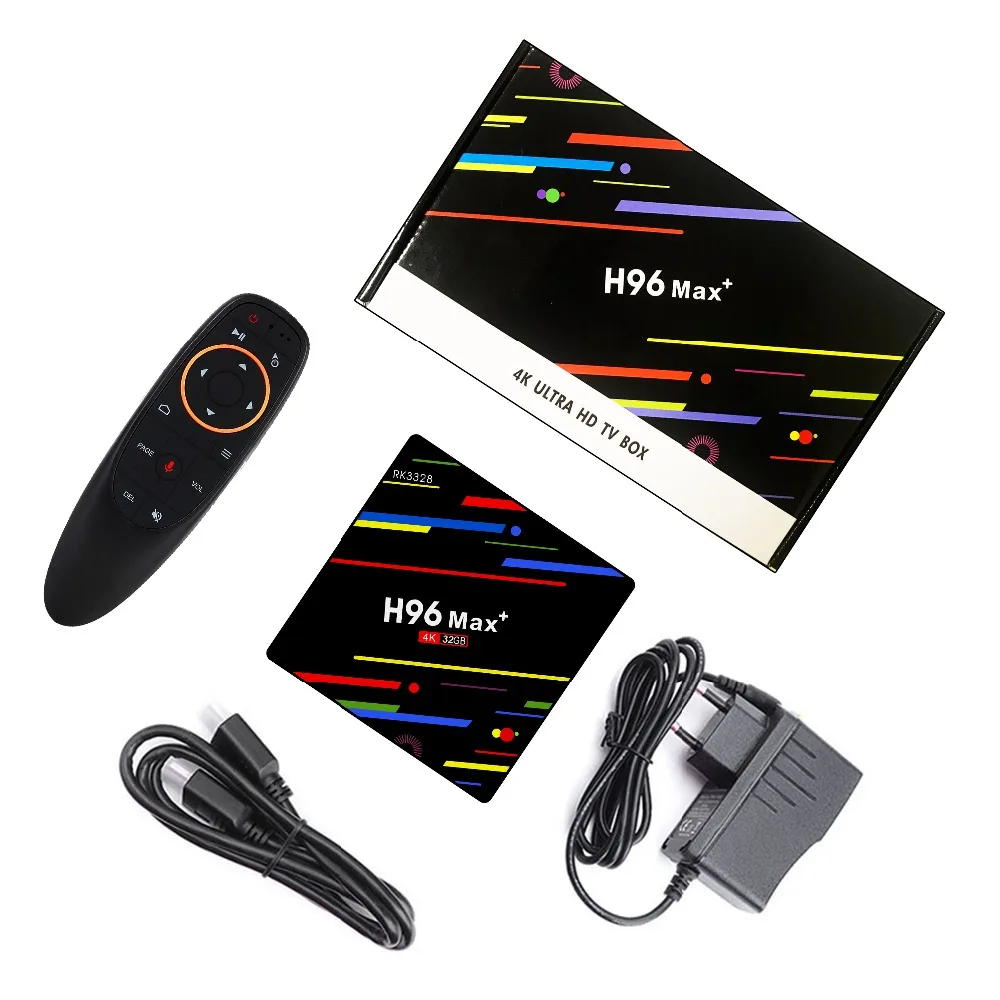 H96 MAX Plus Smart Android 8 1 ТВ коробка RK3328 4 ядра ГБ ОЗУ 32 Гб ПЗУ Wifi медиаплеер H.265 youtube googleplay