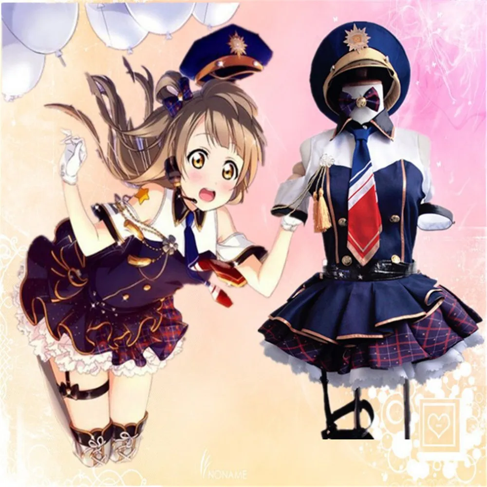 Аниме Love Live! Костюм для косплея минами Кодори проект школьного идола синее платье