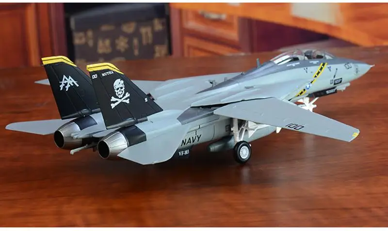 Предварительно построенный 1: 72 F-14 Tomcat F-14B сверхзвуковой двуххвостовой VF-103 реактивный самолет хобби Коллекционная готовая пластиковая модель самолета