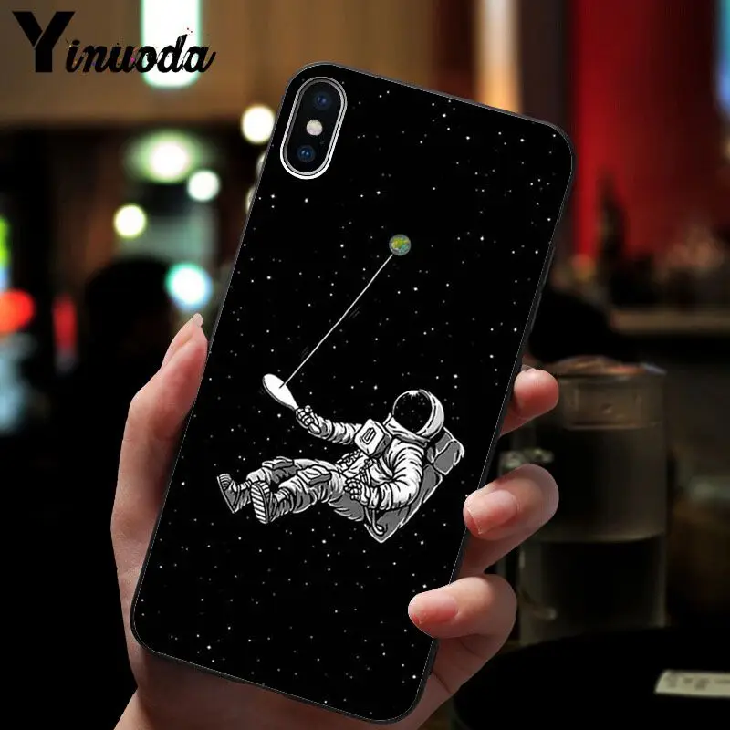 Yinuoda новейший космический Луна астронавт DIY чехол для телефона с рисунком чехол для iPhone 8 7 6 6S Plus X XS MAX 5 5S SE XR Чехол для мобильного телефона