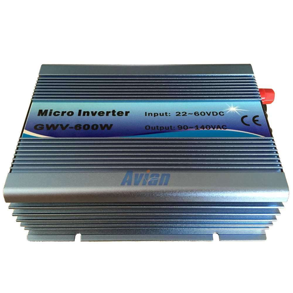 600W MPPT Solar Inverter Grid Tie 30V 36V Panel 60 72 Cells 110V or 220V Output 22~60VDC Input LED Indicator Display | Обустройство