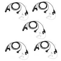 lot 5pcs 3 wire pro covert acoustic tube earpiece headset ptt mic microphone for motorola cls1110 cls1410 cls1413 cls1450 radio