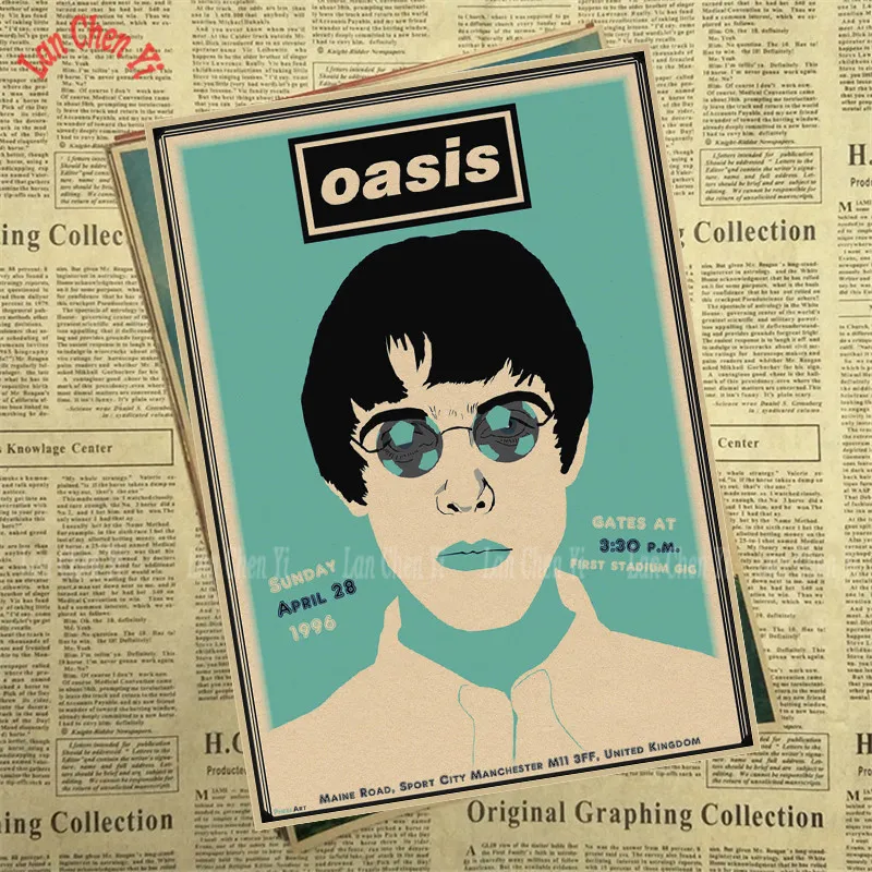Серия OASIS, 2 ремешка, Классическая ностальгическая матовая крафт-бумага, плакат для кафе, креативная настенная бумага, украшение интерьера - Цвет: Красный
