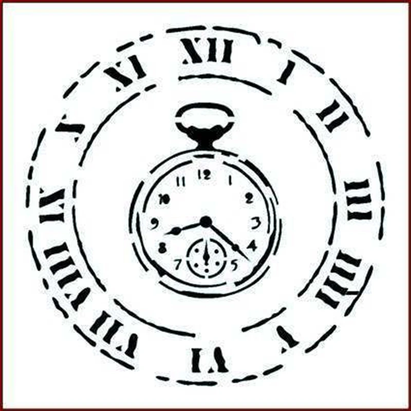 Пластиковый трафарет с часами Keep Calm And Love сделай сам скрапбукинг тиснение