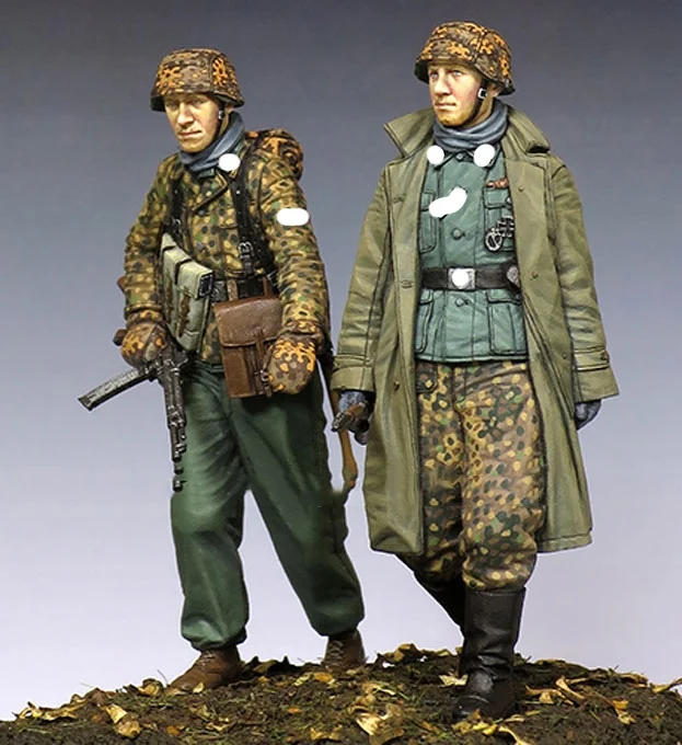 1/35 солдат с 4 различными головками набор из смолы GK Военный стиль во время wii без