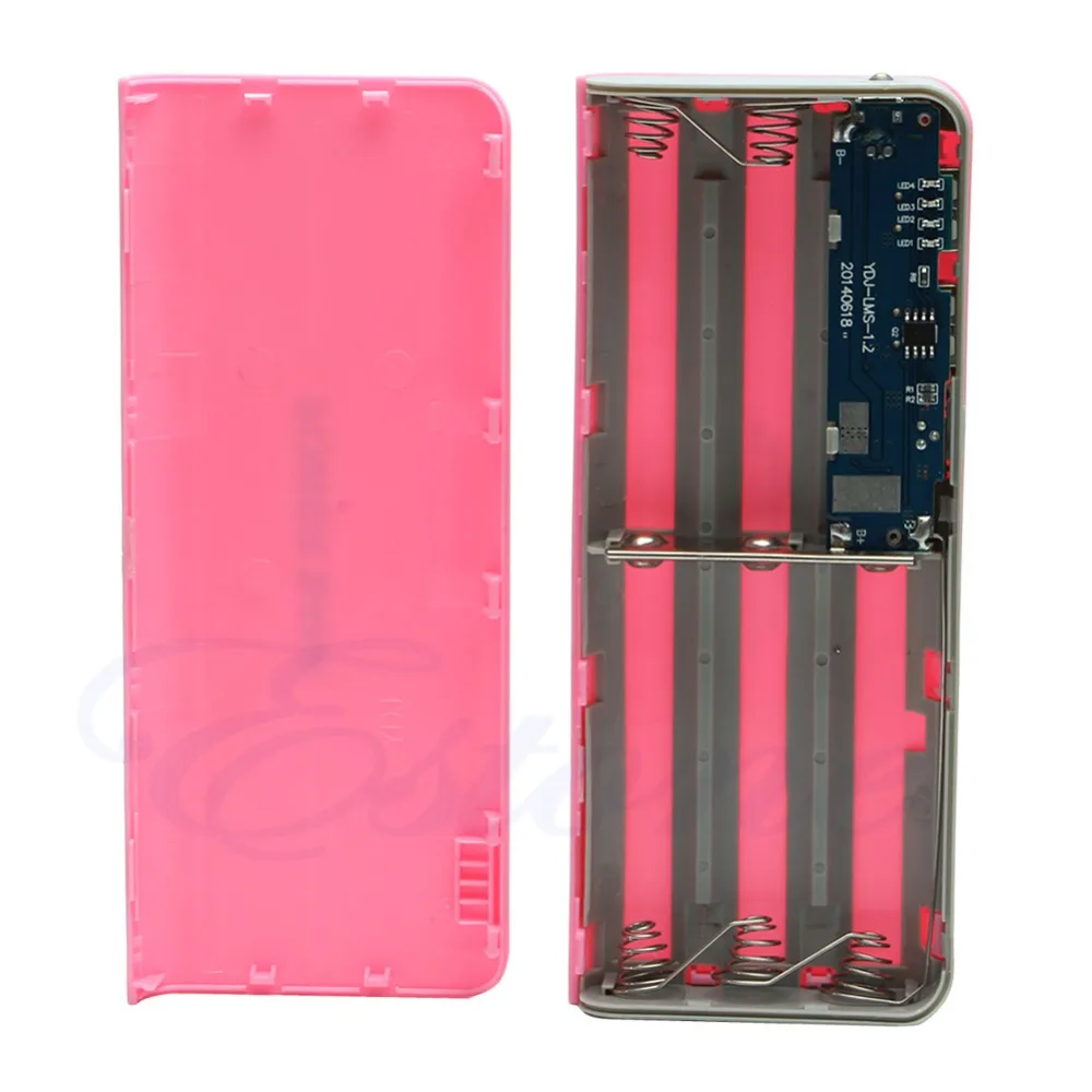 13000mAh USB двойной портативный внешний аккумулятор 5x18650 зарядное устройство для