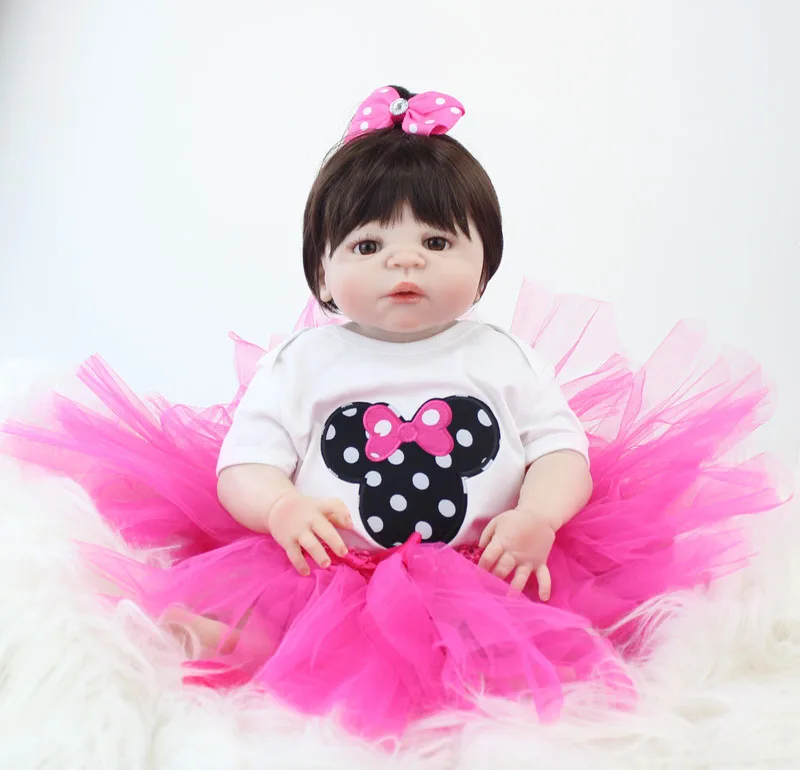 

Реалистичная силиконовая кукла-младенец, 55 см, 22 дюйма, виниловая, для новорожденных, малышей, принцесс, для девочек, водонепроницаемое тело,...
