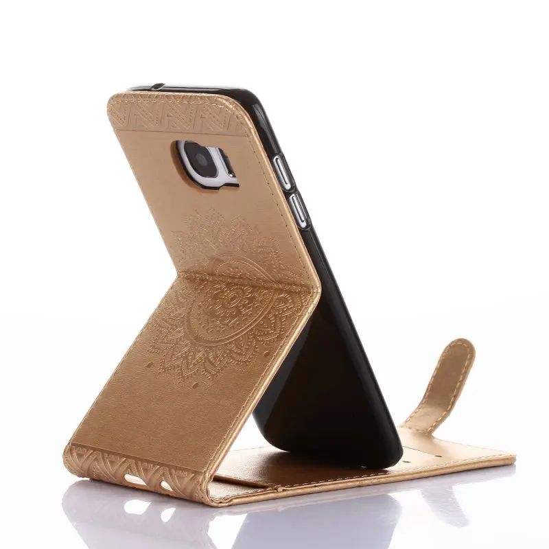 Флип Телефонные чехлы крышка для Samsung Galaxy S6 S7 S6Edge край Вертикальный кожаный