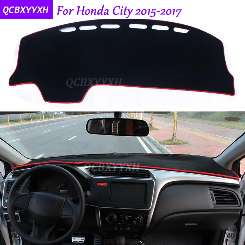 Для Honda City 2015 2017 коврик для приборной панели защитный интерьер Photophobism затеняющая