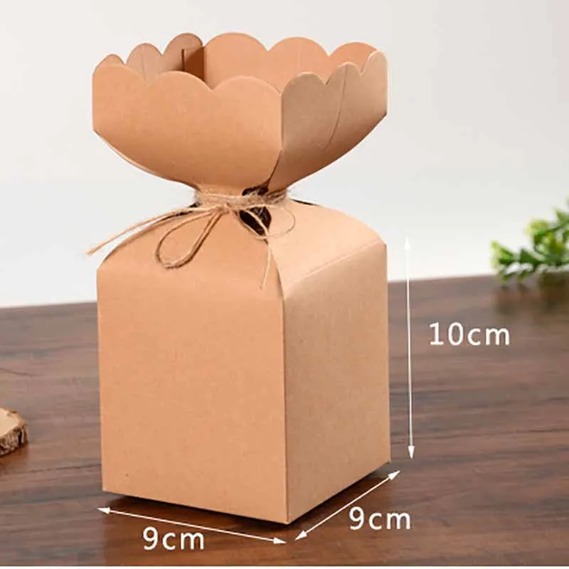 DIY новый цветок Форма конфеты коробка Подарочная 1 лот: 30 шт. + Строки Vintiage Торт