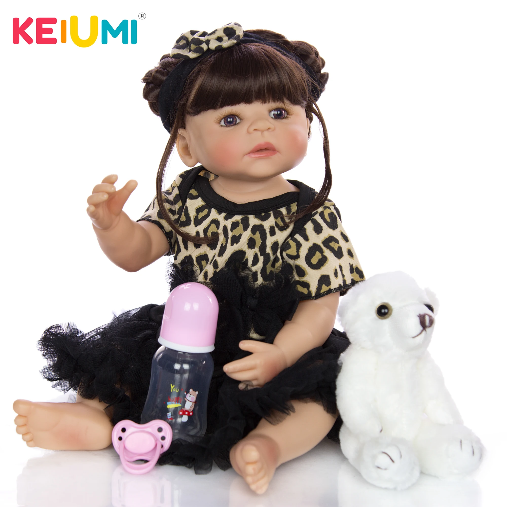 KEIUMI эксклюзивный Boneca возрожденная менина 55 см полный Силиконовый Reborn Детская