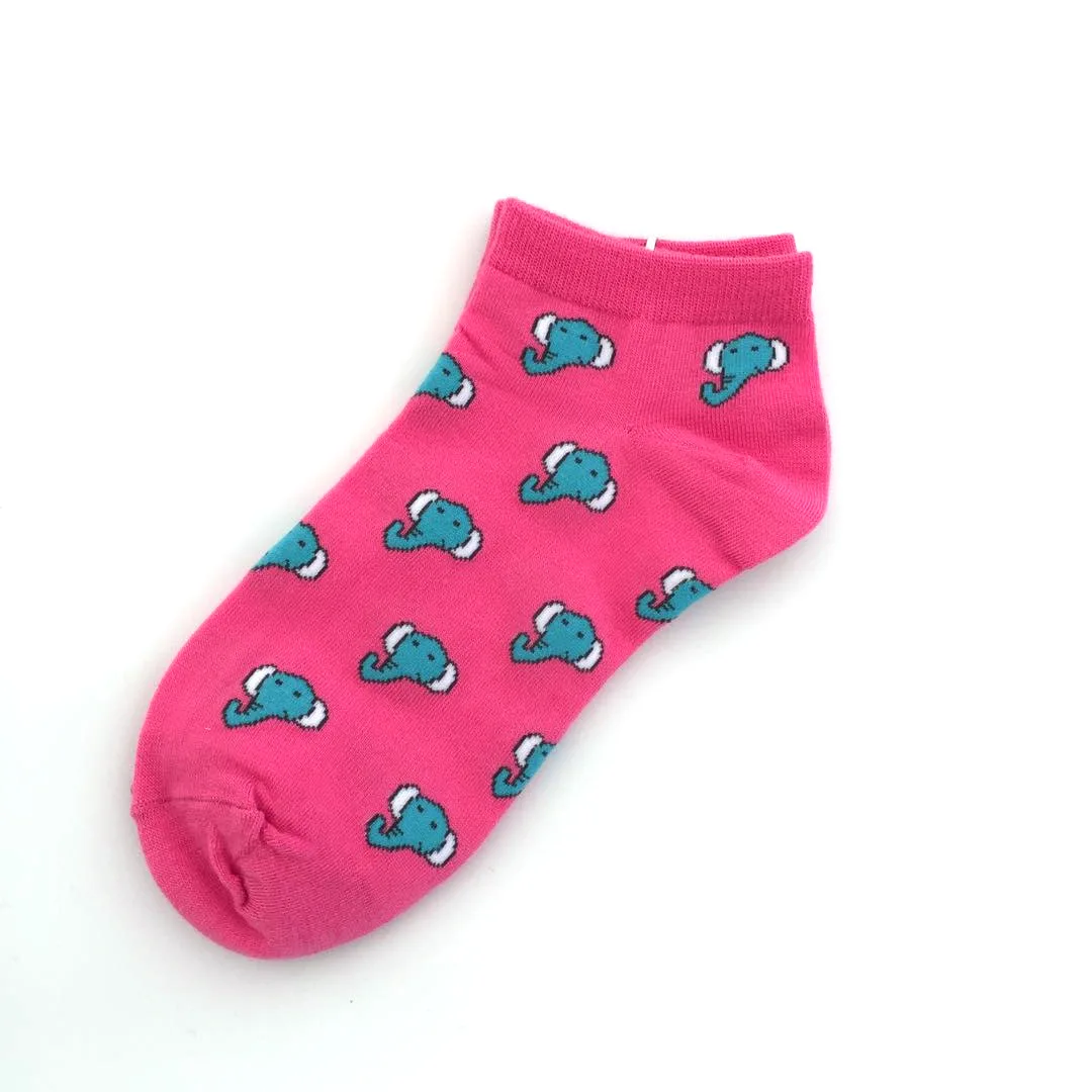 Весенне летние женские носки цветные модные невидимые с неглубоким горлом