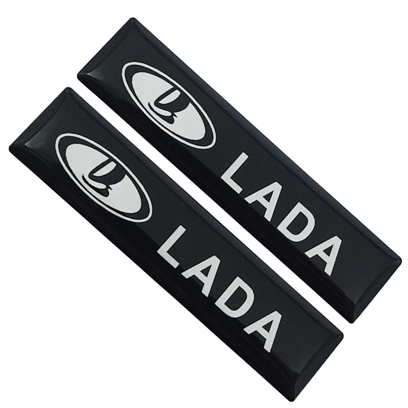 2 шт., Черный 3D стикер для украшения автомобиля, эмблема, значок, наклейка для Лада Нива калина, приора Гранта, ЛАРГУС, ВАЗ, samara, 2110, авто стиль