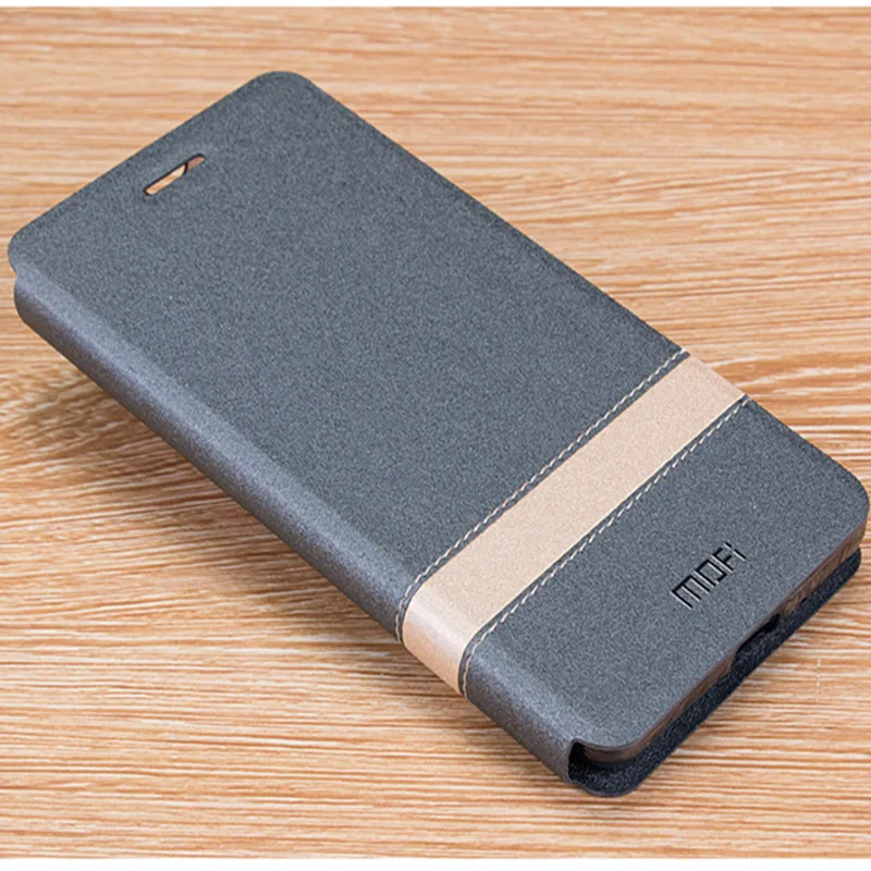 MOFI чехол для телефона для Meizu Pro 6 из искусственной кожи Модный контрастный цвет Funda с подставкой противоударный защитный чехол - Цвет: Gray