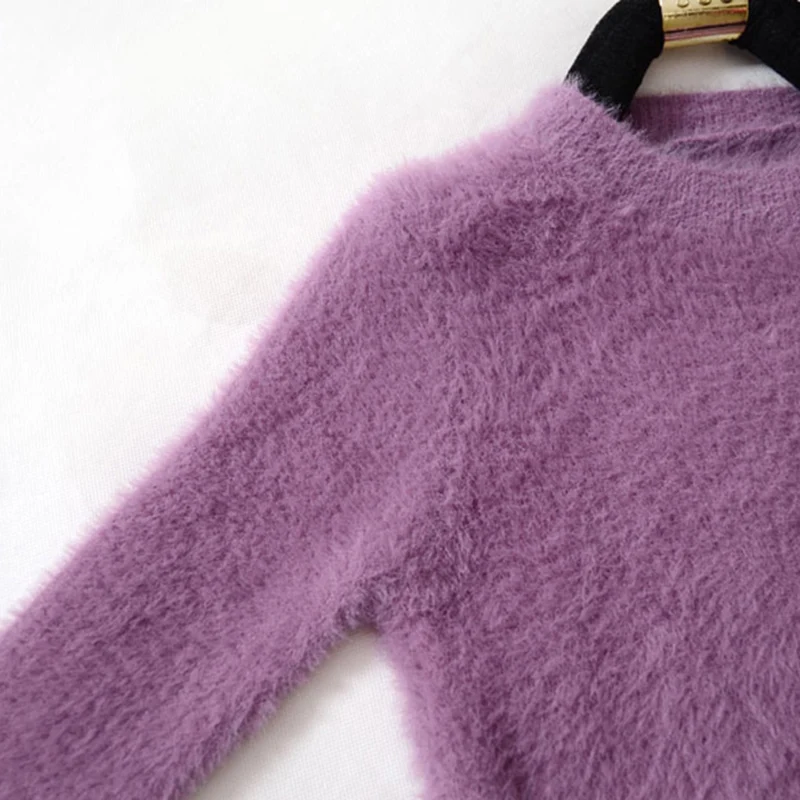 Пушистый свитер женские свитера и пуловеры 2021 кашемировый корейский трикотажный
