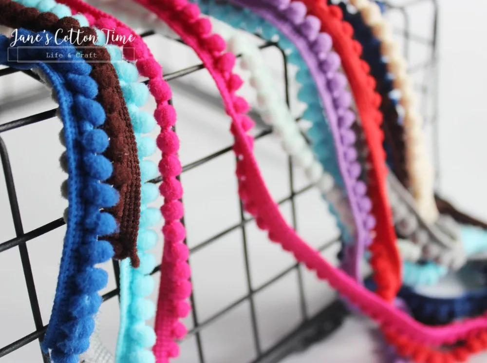 2 ярда неоновый мини помпон декоративная отделка диаметр шара 0 5 см ширина 1