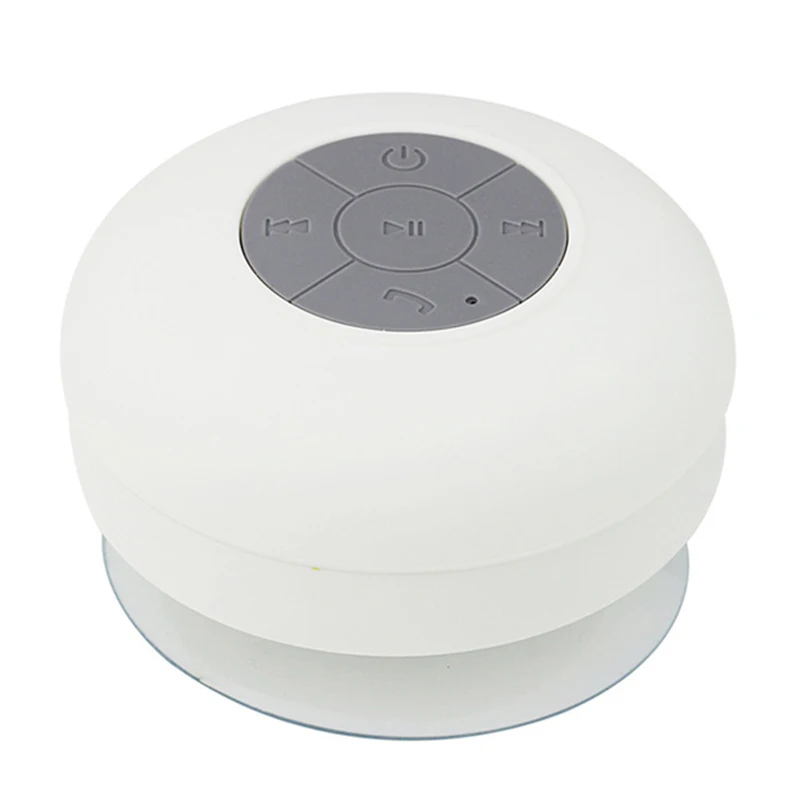 White Мини Bluetooth динамик портативная гарнитура водонепроницаемые беспроводные динамики для ванной комнаты стерео сабвуфер музыкальный громкий динамик с всасыванием - Цвет: White