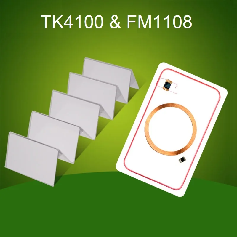 200 шт. 125 кГц + 13 56 МГц RFID Smart ID IC композитные карты TK4100 FM1108 чип 2 в 1 | Электронные карты и пропуска -32685553829