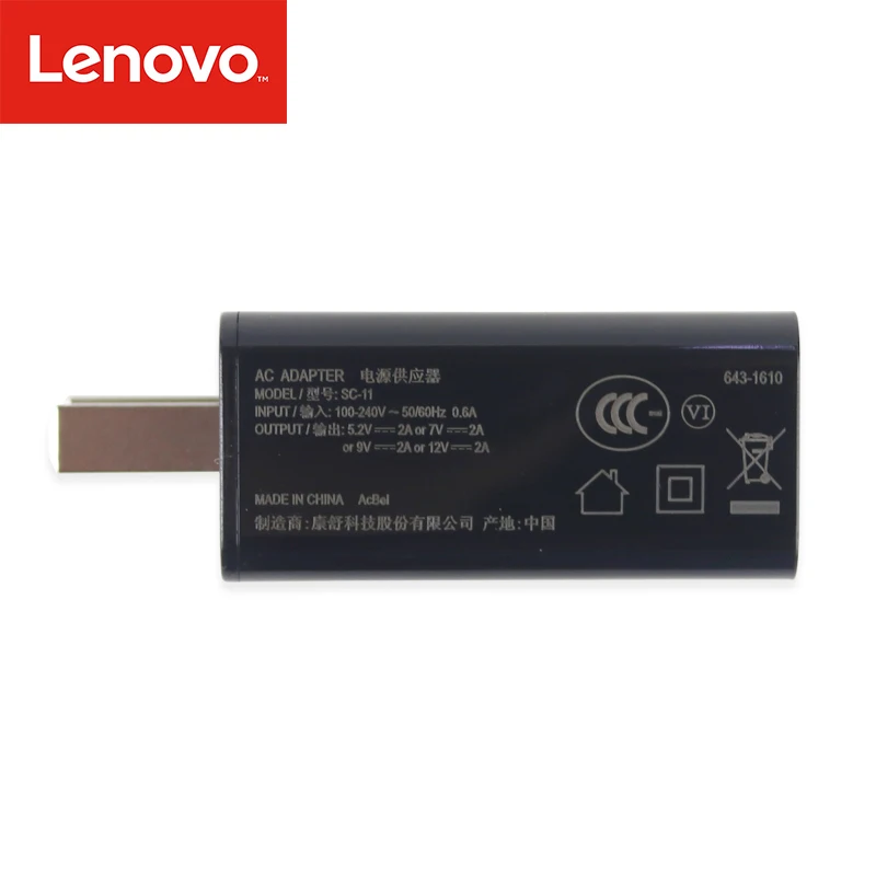 Оригинальный адаптер питания для ноутбука Lenovo зарядное устройство lenovo 24 Вт 5 2 в/2