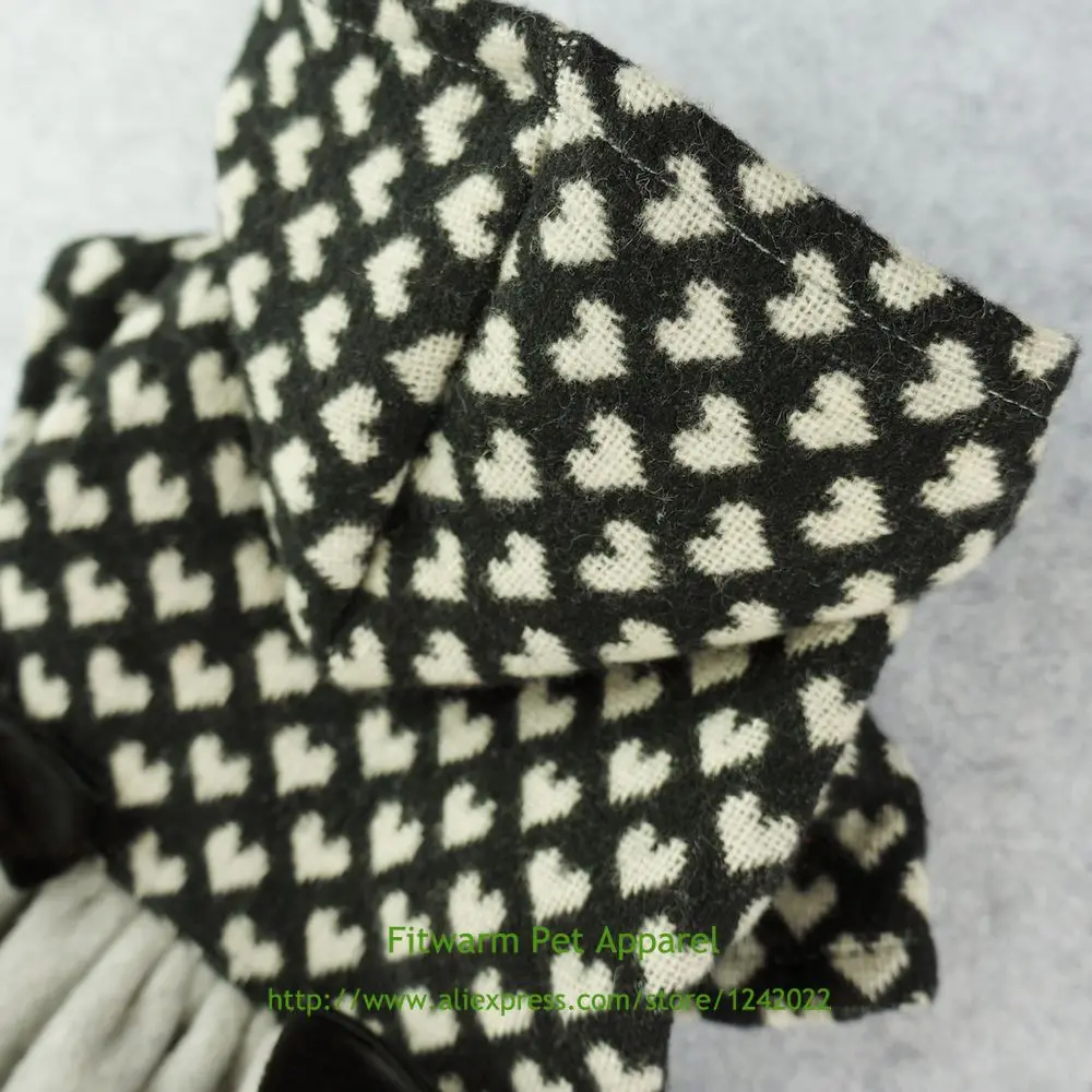 Fitwarm Милая вязаная одежда для домашних животных с бантом собак платья капюшоном