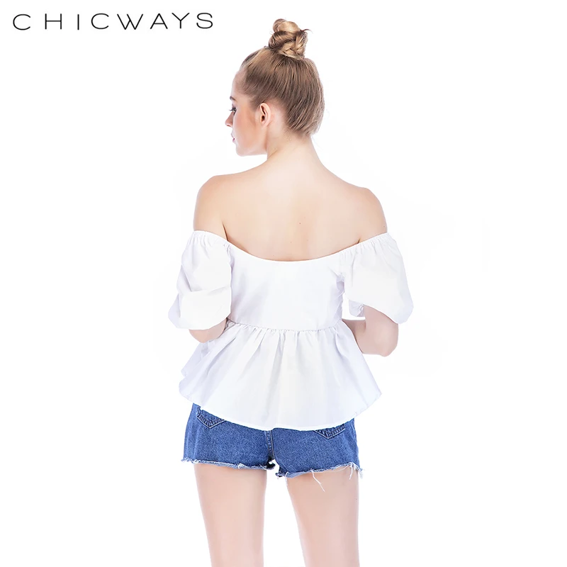 Chicways летние топы с открытыми плечами Для женщин блузка модные пикантные крест