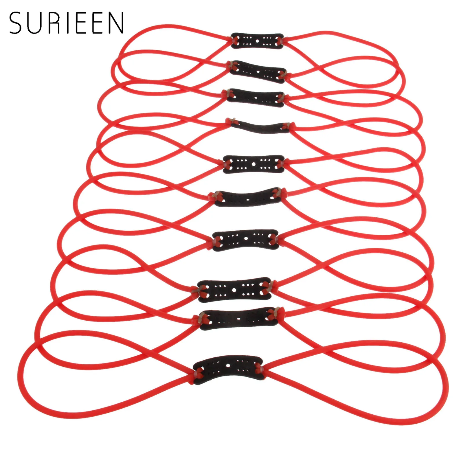 SURIEEN 10 шт. Мощная Рогатка Резиновая лента Охотничья катапульта рогатки