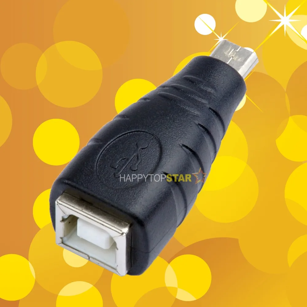 Адаптер-переходник с Micro USB 2 0 1 штекер на B гнездо 480Mbs (сканер принтера и т. д.) |
